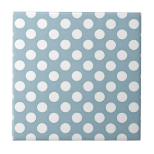 Pale Blue Polka Dot Art Fliese