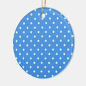Pale Blue Polka Dot Art Keramikornament (Links)