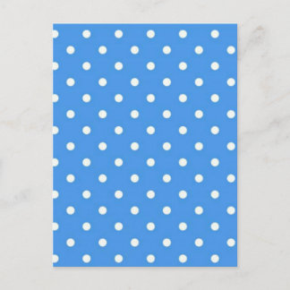 Pale Blue Polka Dot Art Postkarte