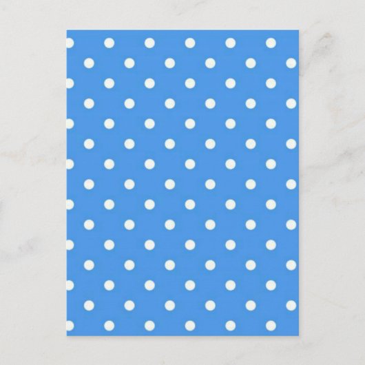 Pale Blue Polka Dot Art Postkarte (Vorderseite)