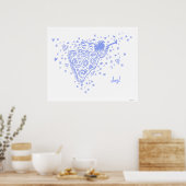 Pale Blue Trumpet Angel Poster (Küche)