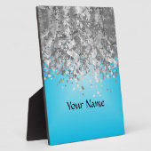Pale Blue und Falglitter Fotoplatte (Seite)