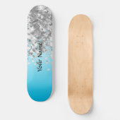 Pale Blue und Falglitter Skateboard (Vorderseite)
