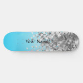 Pale Blue und Falglitter Skateboard (Horizontal)