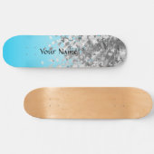 Pale Blue und Falglitter Skateboard (Horizontal)