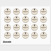 Pale Cream Bakery Sourdough Bread Label Sticker (Blatt)