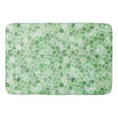 Pale Emerald und Pistachio Cobbled Patchwork Badematte (Vorderseite)
