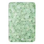 Pale Emerald und Pistachio Cobbled Patchwork Badematte (Vorderseite Vertikal)