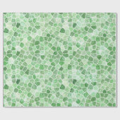 Pale Emerald und Pistachio Cobbled Patchwork Geschenkpapier (Flach)