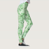 Pale Emerald und Pistachio Cobbled Patchwork Leggings (Rechts)