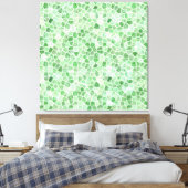 Pale Emerald und Pistachio Cobbled Patchwork Leinwanddruck (Insitu (Schlafzimmer))