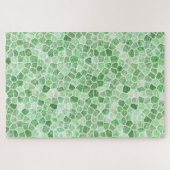 Pale Emerald und Pistachio Cobbled Patchwork Puzzle (Horizontal)