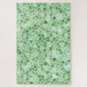 Pale Emerald und Pistachio Cobbled Patchwork Puzzle (Vertikal)