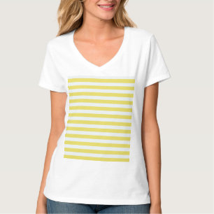 Pale Gold And White Stripes by Shirley Taylor T-Shirt