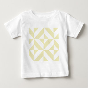 Pale Gold Geometric Deko Cube Pattern Baby T-shirt