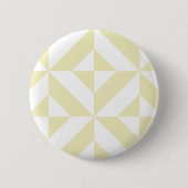 Pale Gold Geometric Deko Cube Pattern Button (Vorderseite)