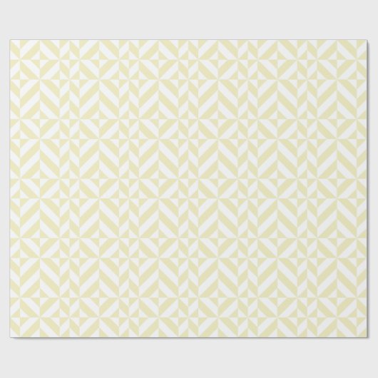 Pale Gold Geometric Deko Cube Pattern Geschenkpapier (Flach)