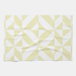 Pale Gold Geometric Deko Cube Pattern Handtuch