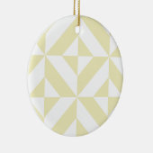 Pale Gold Geometric Deko Cube Pattern Keramik Ornament (Rechts)