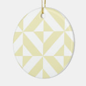 Pale Gold Geometric Deko Cube Pattern Keramik Ornament (Links)