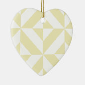 Pale Gold Geometric Deko Cube Pattern Keramikornament (Rechts)