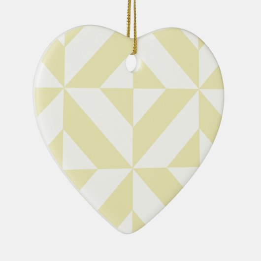 Pale Gold Geometric Deko Cube Pattern Keramikornament (Rechts)