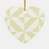 Pale Gold Geometric Deko Cube Pattern Keramikornament (Vorne)