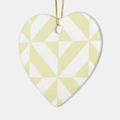 Pale Gold Geometric Deko Cube Pattern Keramikornament (Links)