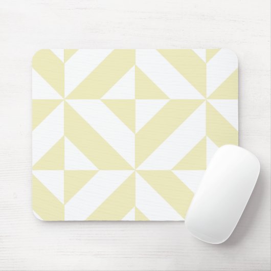 Pale Gold Geometric Deko Cube Pattern Mousepad (Mit Mouse)