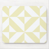 Pale Gold Geometric Deko Cube Pattern Mousepad (Vorne)