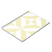 Pale Gold Geometric Deko Cube Pattern Notizblock (Linke Seite)