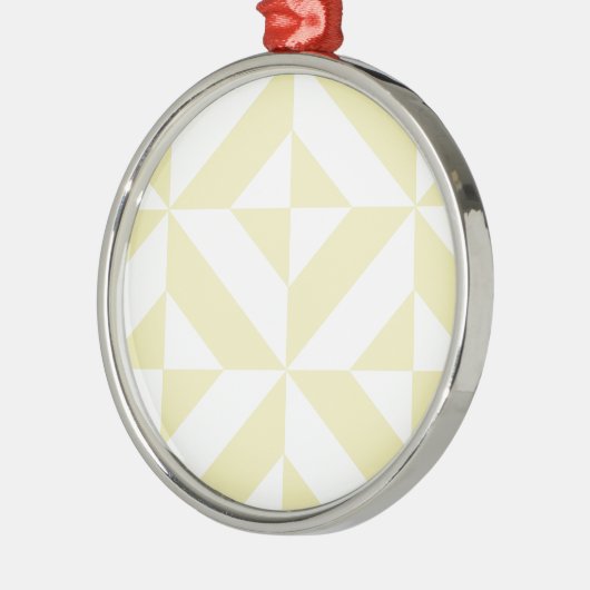 Pale Gold Geometric Deko Cube Pattern Ornament Aus Metall (Links)