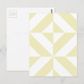 Pale Gold Geometric Deko Cube Pattern Postkarte (Vorne/Hinten)