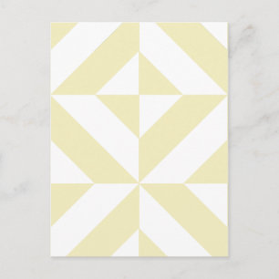 Pale Gold Geometric Deko Cube Pattern Postkarte