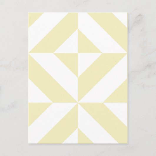 Pale Gold Geometric Deko Cube Pattern Postkarte (Vorderseite)