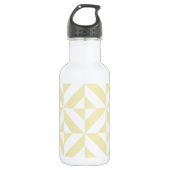 Pale Gold Geometric Deko Cube Pattern Trinkflasche (Vorderseite)
