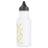 Pale Gold Geometric Deko Cube Pattern Trinkflasche (Rechts)