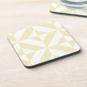 Pale Gold Geometric Deko Cube Pattern Untersetzer (Linke Seite)