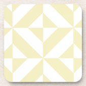 Pale Gold Geometric Deko Cube Pattern Untersetzer (Vorderseite)
