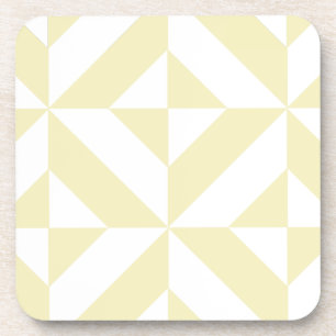 Pale Gold Geometric Deko Cube Pattern Untersetzer