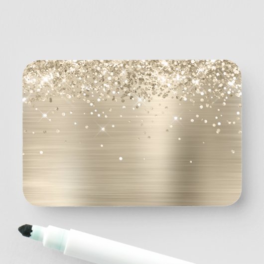Pale Gold Glitter and Foil Blank Namensschild (Beispiel)