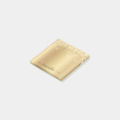 Pale Gold Glitter Tropfschimmer Post-it Klebezettel (angewinkelt)