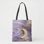 Pale Gold Lavender Moon Luxe Aesthetic Tasche (Vorderseite)