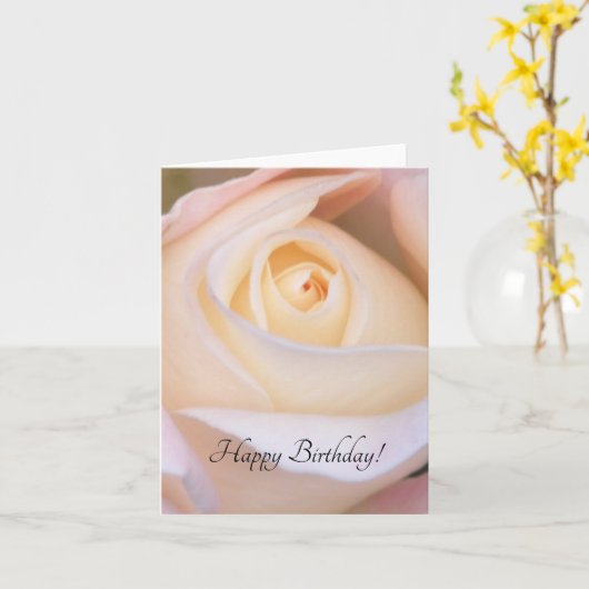 'Pale Gold Rose' Karte (Gelbe Blume)