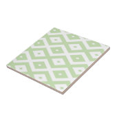Pale green and white diamond pattern fliese (Seite)