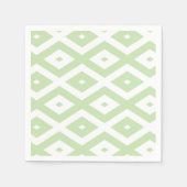 Pale green and white diamond pattern serviette (Vorderseite)