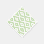 Pale green and white diamond pattern serviette (Ecke)