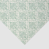 Pale Green Damask Muster Seidenpapier (Ausschnitt)
