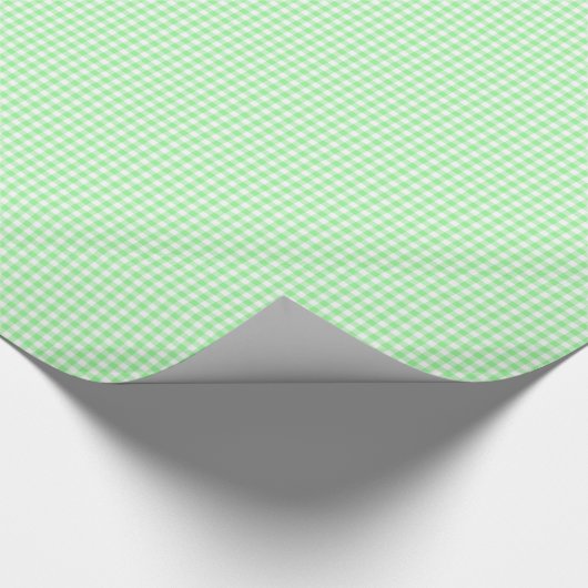 Pale Green Gingham Geschenkpapier (Ecke)