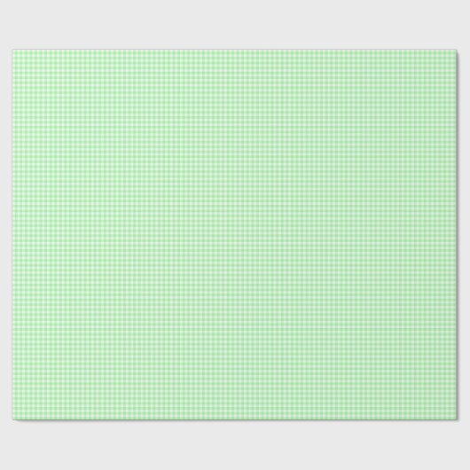 Pale Green Gingham Geschenkpapier (Flach)